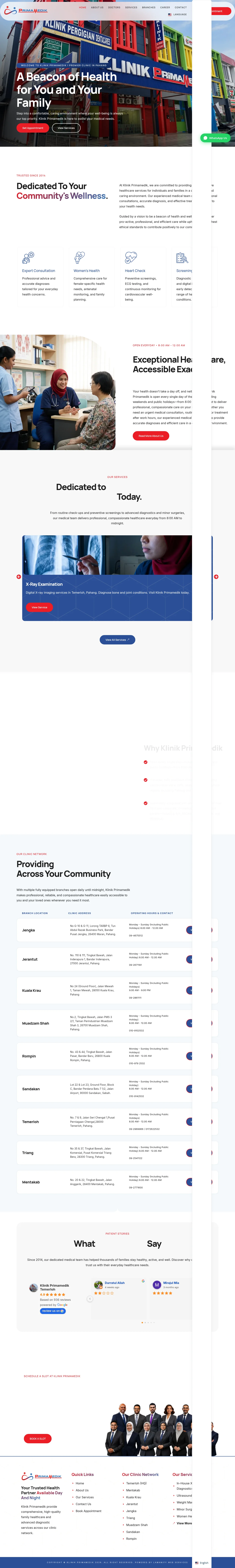 Klinik Primamedik - Full Page Design Preview