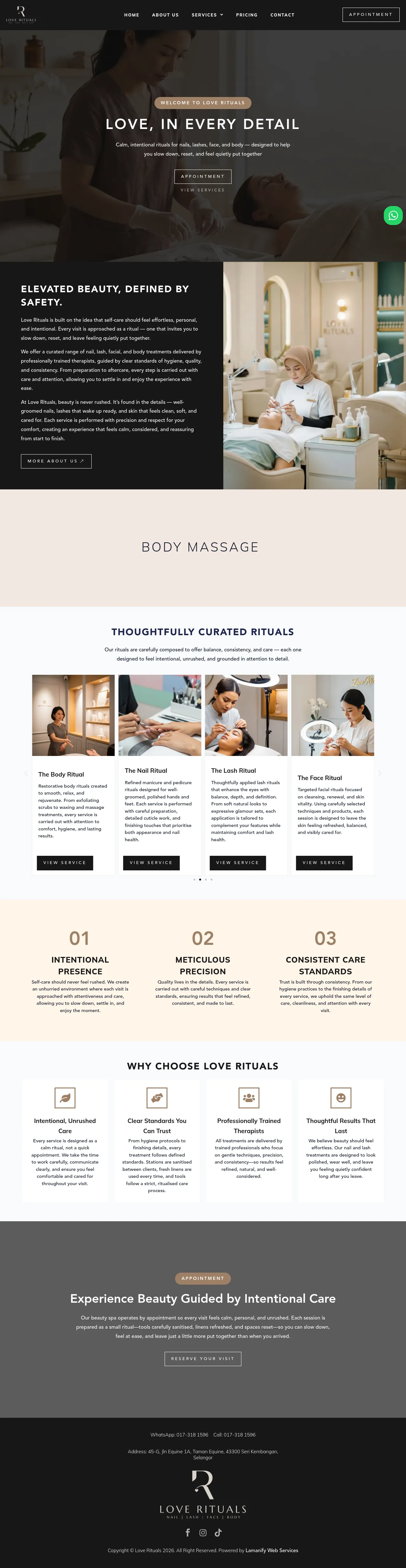 Love Rituals - Full Page Design Preview