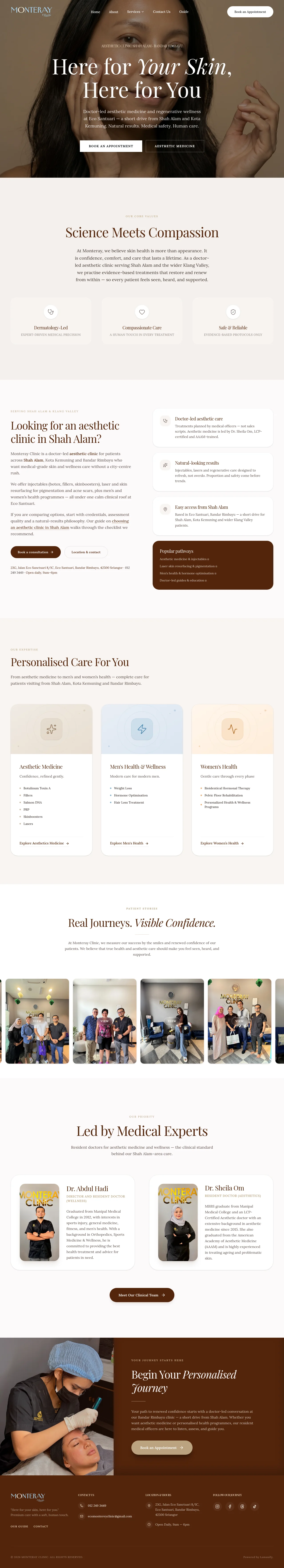 Monteray Clinic - Full Page Design Preview