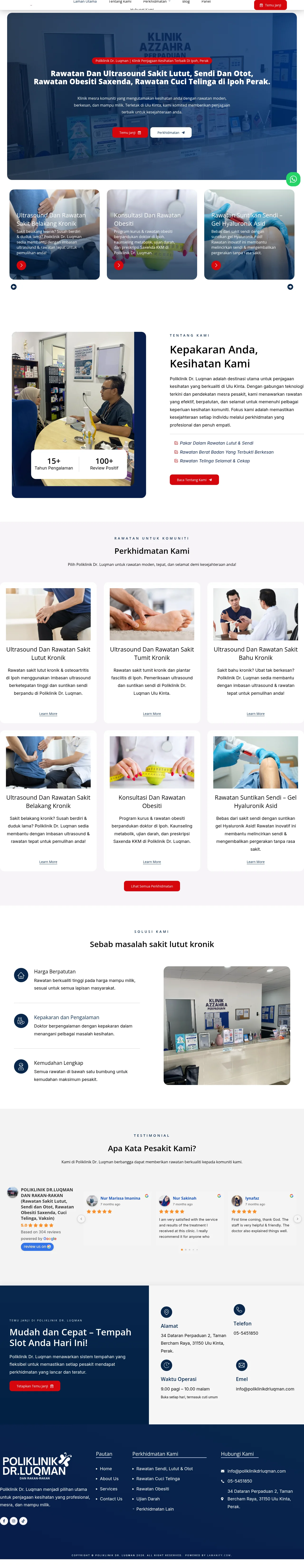 Poliklinik Dr. Luqman - Full Page Design Preview